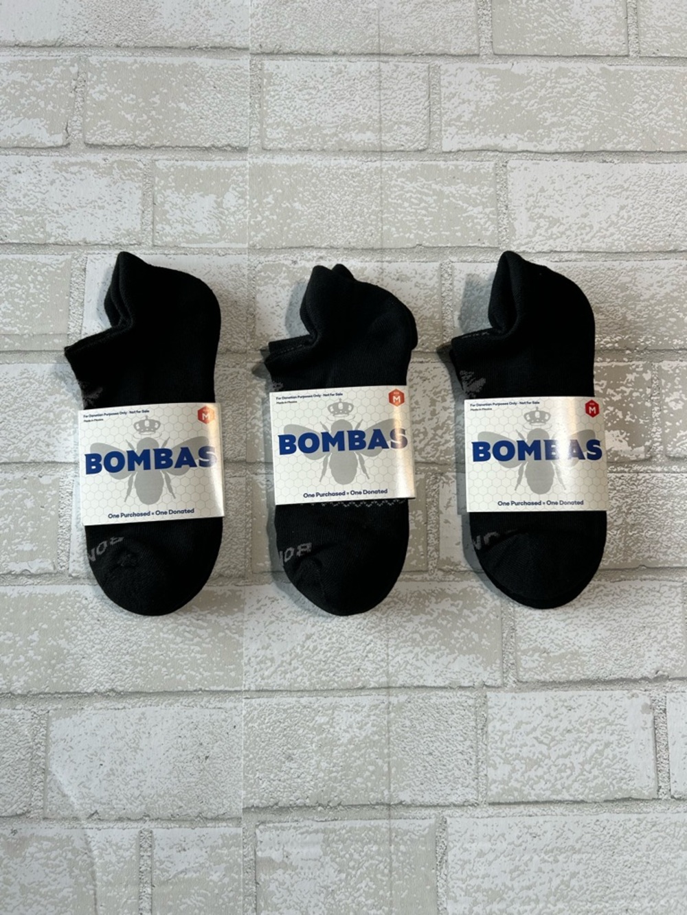 Bombas Black No-Show Socks - Pack of 3